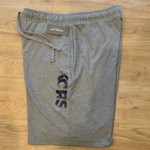 Michael Kors Men’s Loungewear MK Logo Drawstring Sweat Shorts Gray NWT M - XL